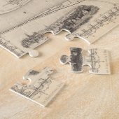 Puzzle Carte vintage de Newcastle Angleterre (1851) (Côté)