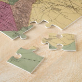 Puzzle Carte vintage de NYC et Brooklyn (1868) (Côté)