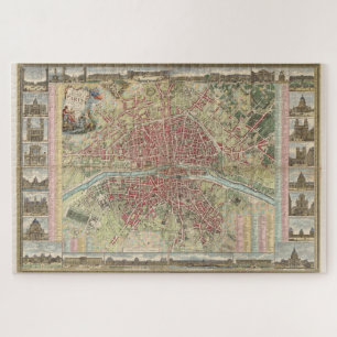 Puzzle Carte vintage de Paris France (1784)