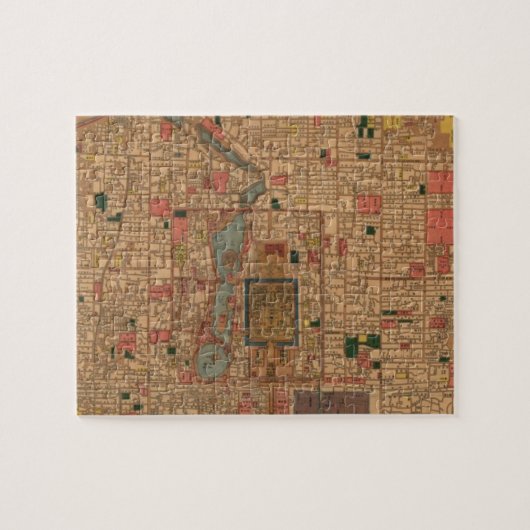 Puzzle Carte vintage de Pékin Chine (1914) (Horizontal)
