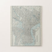 Puzzle Carte vintage de Philadelphie PA (1901) (Vertical)