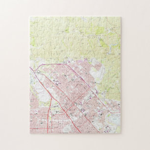 Puzzle Carte vintage de San Fernando la Californie (1966)