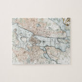 Puzzle Carte vintage de Stockholm (1733) (Horizontal)