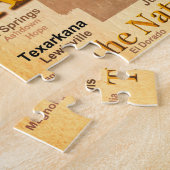 Puzzle Carte vintage de style de l'Arkansas (Côté)