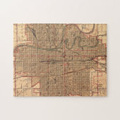 Puzzle Carte vintage de Wichita le Kansas (1943) (Horizontal)