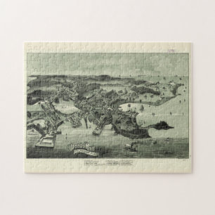 Puzzle Carte Vintage de Woods Hole Falmouth MA