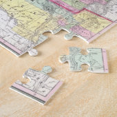 Puzzle Carte vintage des Etats-Unis occidentaux (1853) (Côté)
