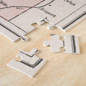 Puzzle Carte vintage des monts Adirondack (1901) (Côté)