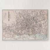 Puzzle Carte vintage des monts Adirondack (1901) (Horizontal)