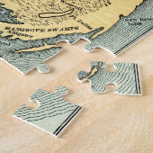 Puzzle Carte vintage des stations balnéaires de Floride (Côté)