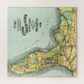Puzzle Carte vintage des stations balnéaires de Floride (Horizontal)