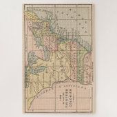 Puzzle Carte Vintage des treize colonies (1885) (Vertical)