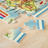 Puzzle carte vintage d'Hawaii 8x10 (Côté)