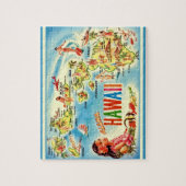 Puzzle carte vintage d'Hawaii 8x10 (Vertical)