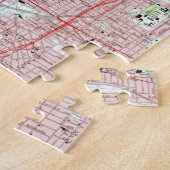 Puzzle Carte vintage d'Indianapolis Indiana (1967) (Côté)