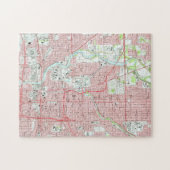 Puzzle Carte vintage d'Indianapolis Indiana (1967) (Horizontal)