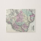 Puzzle Carte vintage du Brésil (1855) (Horizontal)