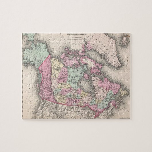 Puzzle Carte vintage du Canada (1857) (Horizontal)