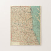 Puzzle Carte vintage du Connecticut (1893) (Vertical)