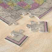 Puzzle Carte vintage du Michigan (1853) (Côté)