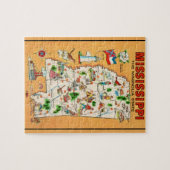 Puzzle Carte Vintage du Mississippi (Horizontal)