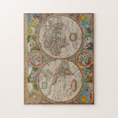 Puzzle Carte vintage du monde (1662) (Vertical)