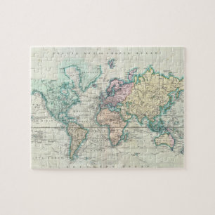 Puzzle Carte vintage du monde (1801)