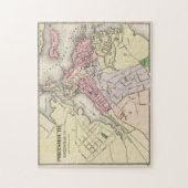 Puzzle Carte vintage du NH Portsmouth (1877) (Vertical)