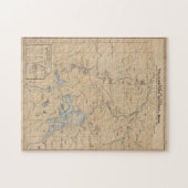 Puzzle Carte vintage du parc national Yellowstone (1889) (Horizontal)