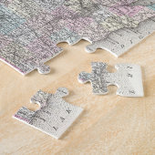 Puzzle Carte vintage du Wisconsin (1855) (Côté)