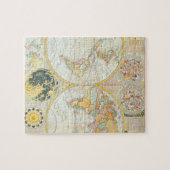 Puzzle Cartes antiques du monde d'hémisphère de (Horizontal)