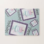 Puzzle Cartes d'anniversaire du gâteau (Horizontal)