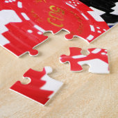 Puzzle Cartes de Poker Aces Chips Jeux Casino Gagner jeu (Côté)