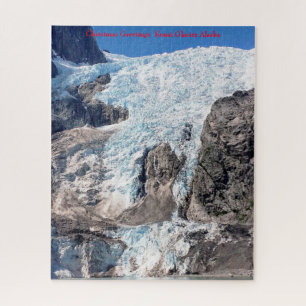 Puzzle Cartes de vœux de Noël du glacier Kenai en Alaska