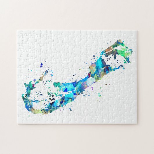 Puzzle cartographique des Bermudes (Horizontal)