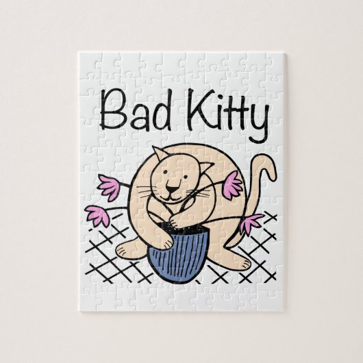 Puzzle Cartoon de chat coquin (Vertical)