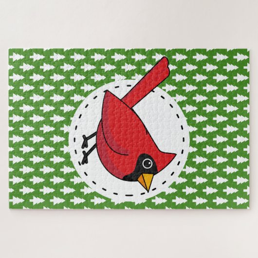 Puzzle Cartoon Red Cardinal (Horizontal)