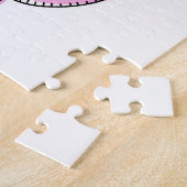 Puzzle Cartoon T-Rex Dinosaur Mignonne Et Rose En Colère (Côté)