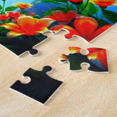 Puzzle Cascade arc-en-ciel avec oiseaux et papillons (Côté)