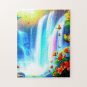 Puzzle Cascade arc-en-ciel avec oiseaux et papillons (Vertical)