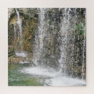 Puzzle cascade, chute d'eau, eau, paysage, nature,