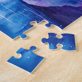 Puzzle Cascade Cosmique Bleu Violet (Côté)