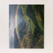 Puzzle Cascade dans le canyon Lush avec arc-en-ciel sur K (Vertical)