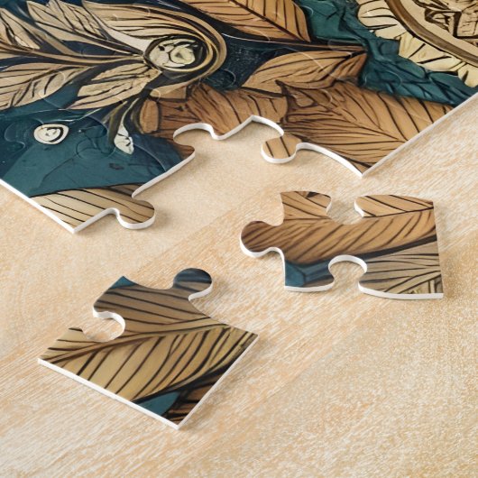 Puzzle Cascade de Forest Mountain Boho Motif naturel (Côté)