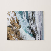 Puzzle Cascade de Gulfoss en Islande en hiver (Horizontal)