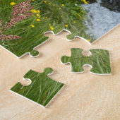 Puzzle Cascade d'Islande et montagne à fleurs (Côté)