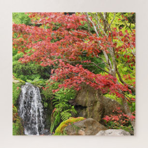 Puzzle Cascade du jardin à l'automne