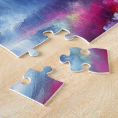 Puzzle Cascade forestière AI Généré Peinture Abstraite (Côté)