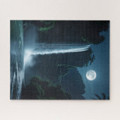 Puzzle Cascade Lune - Paysage nocturne cinématique (Horizontal)