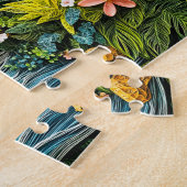 Puzzle Cascade tropical dans un style vibrant de quilling (Côté)